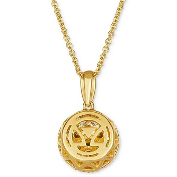 $3450 / NEW / Levian 0.5 CWT Chocolate & Nude Diamond Necklace / 14K Gold - Picture 4 of 9